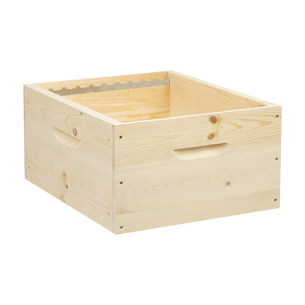 Corps mi-bois (avec crémaillères) pour ruche Langstroth longueur Dadant - Ruchéco