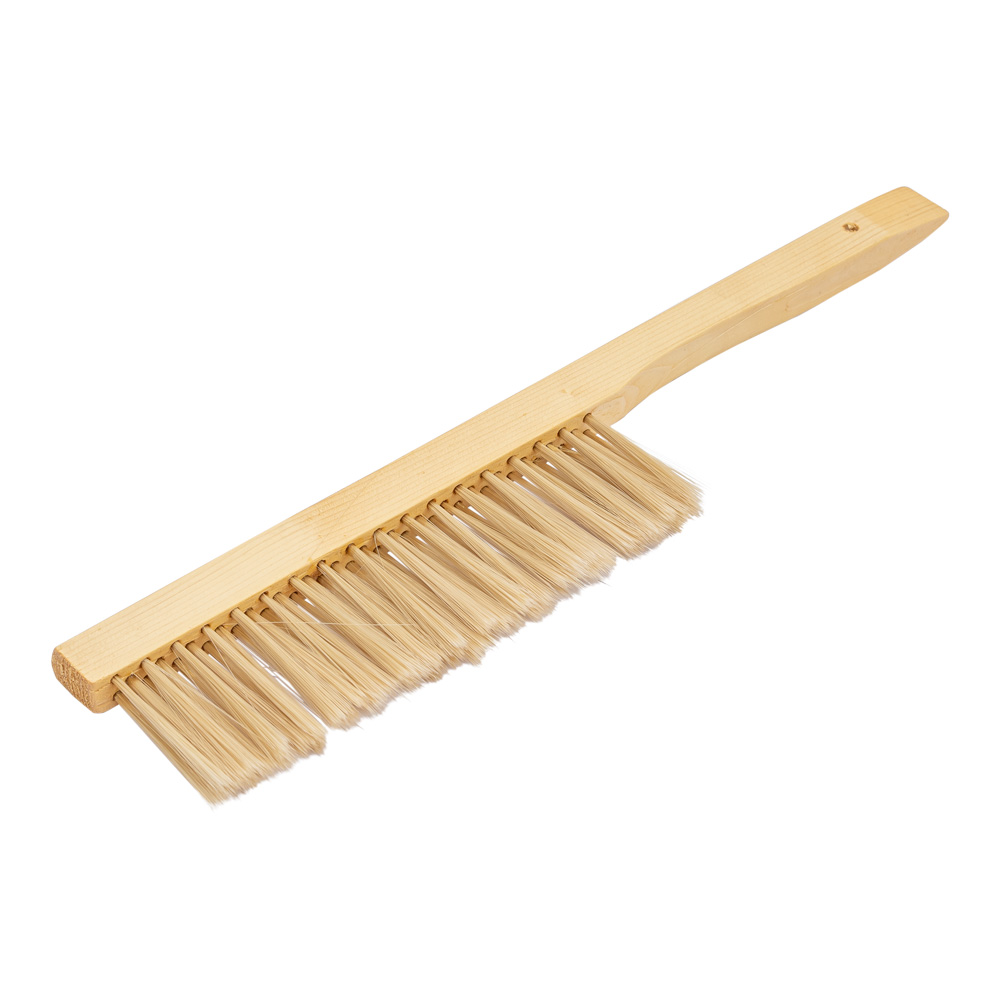 Brosse à abeilles en crin naturel - manche bois ergonomique 460mm