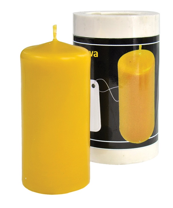 Moule à bougie cierge lisse en silicone - petit modèle 90mm
