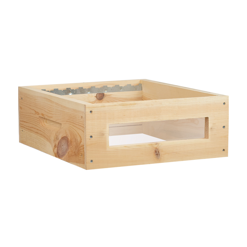 Hausse dadant 9 cadres vitrée ruchéco - assemblage mi-bois
