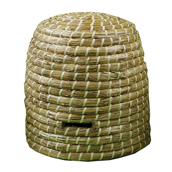 Ruche en paille traditionnelle modèle moyen 300x300mm
