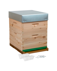 Ruche Dadant 10 cadres &agrave; tenons compl&egrave;te CRYPTOlight - palette de 12