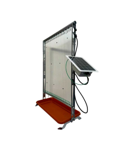Harpe &eacute;lectrique anti-frelons 60cm avec bac et panneau solaire