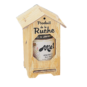 Coffret cadeau carton "mini-ruche" - pour 1 pot 500g