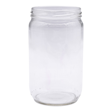 Pot en verre cylindrique 950g - 720ml avec bouchage to82