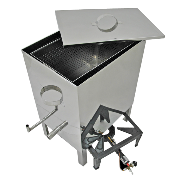 Chaudière à cire simple paroi en inox avec brûleur à gaz