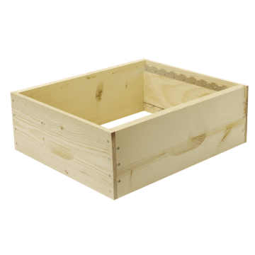 Hausse dadant 9 cadres mi-bois avec crémaillères - fabrication française