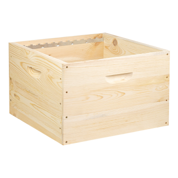 Corps de ruche Dadant 12 cadres mi-bois avec crémaillères - Ruchéco