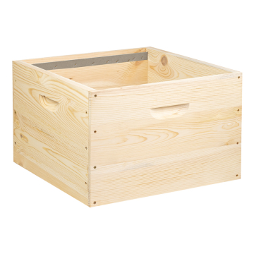 Corps de ruche Dadant 12 cadres mi-bois avec bandes lisses - Ruchéco