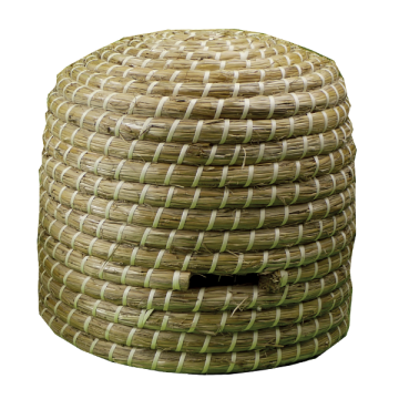 Ruche en paille traditionnelle grand modèle 380x380mm
