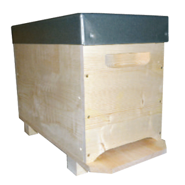 Ruchette Langstroth 6 cadres complète Ruchéco (corps, plateau, toit)