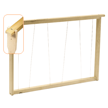 Cadre Hoffmann 45 mm fils verticaux (avec œillets) pour hausse Dadant