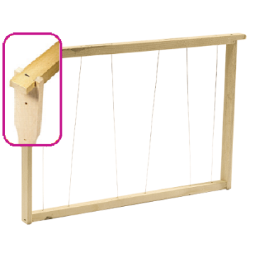 Cadre Hoffmann 37 mm fils verticaux Langstroth avec œillets