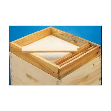 Nourrisseur couvre-cadres bois paraffiné 12 cadres - capacité 8 kg avec cheminée