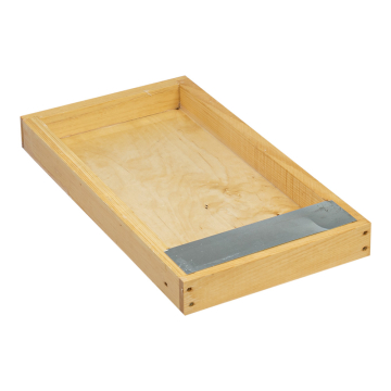 Nourrisseur couvre-cadres en bois paraffiné pour ruchette 6 cadres - 260 mm - Hauteur 7 cm