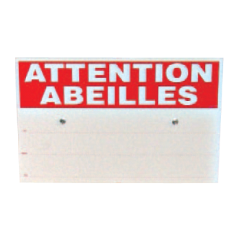 Panneau de signalisation rucher personnalisable - attention abeilles - 400 x 250 mm
