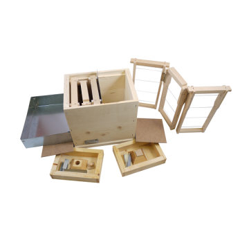 Nucléi duo-nuc accordéon en bois dadant - double compartiment