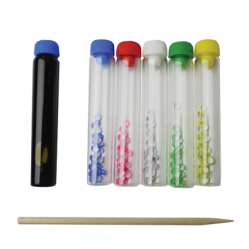 Kit de marquage reines - 5 x 50 dossards colorés avec colle non-toxique