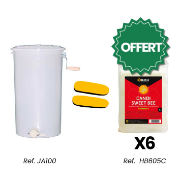 Extracteur à miel manuel Bee Mini 2 cadres Dadant hausse / Langstroth