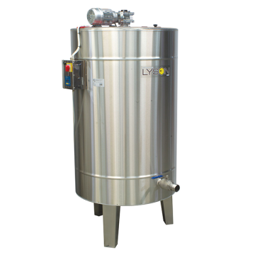Mélangeur miel professionnel simple cuve 500l inox - moteur triphasé programmable