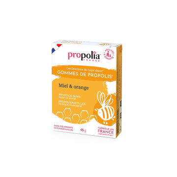 Gommes de propolis propolia au miel et à l'orange - sachet 45g