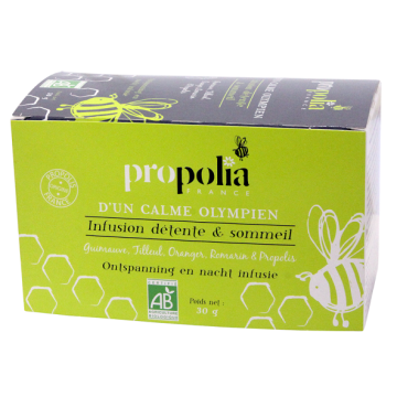 Infusion bio détente sommeil Propolia - boîte 20 sachets