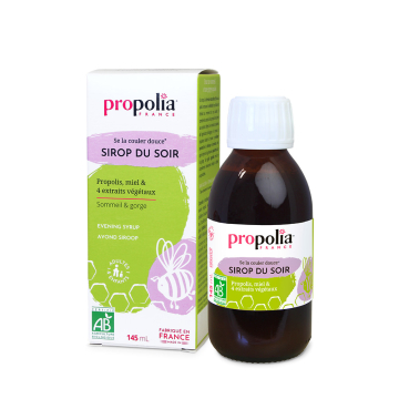 Sirop sommeil et détente bio propolis miel plantes - Propolia