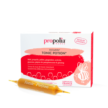 Tonic potion Propolia - vitalité miel propolis pollen (10 ampoules)