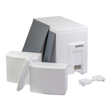 Ruchette Dadant 6 cadres polystyrène complète avec double nourrisseur