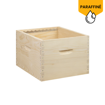 Corps de ruche Dadant 10 cadres à tenons avec crémaillères paraffiné- Ruchéco