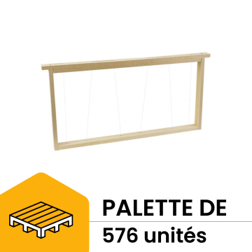 Palette 576 cadres Langstroth fils inox verticaux sans œillets
