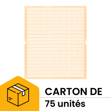 Carton 75 grilles à reine plastique nicot pour ruche dadant 10 cadres