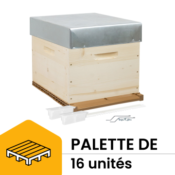Ruche Dadant 10 cadres mi-bois complète - ÉCO+ - palette de 16