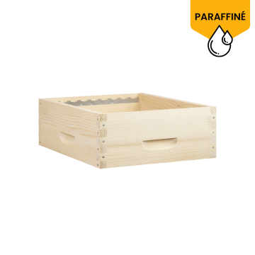 Hausse ruche Dadant 10 cadres 9 cadres paraffinée Ruchéco avec crémaillères