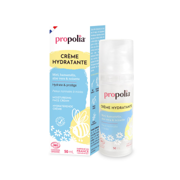 Crème hydratante visage propolia peaux normales mixtes 50ml - aloe vera, karité et propolis