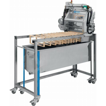 Machine à désoperculer à couteaux avec support et bac 120cm - GIORDAN