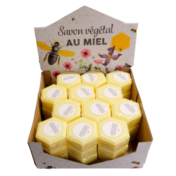 Présentoir de 36 savons au miel de thym 100 g - parfum miel