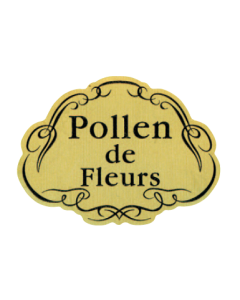 1000 étiquettes fantaisies "Pollen de fleurs" - or - 28 X 38 mm