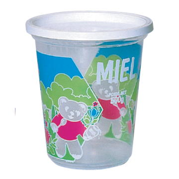 Lot de 10 pots plastique hellion 500g motif nounours pour miel enfants