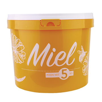 Seau plastique avec sérigraphie 5kg (3,8L) sans couvercle