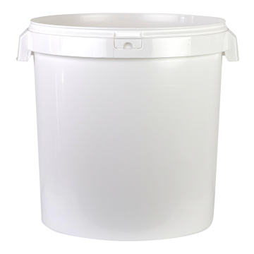 Seau plastique blanc 40kg (32L) sans couvercle