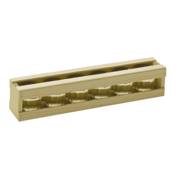 Coffret cadeau en bois pour 6 pots de miel 40/50 g