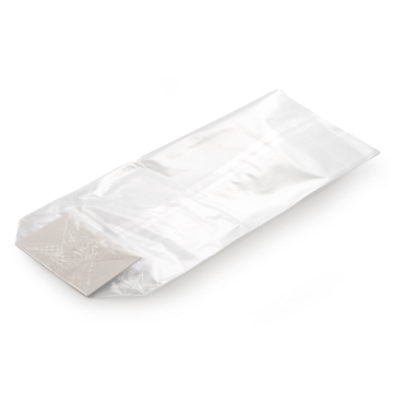 Sachets plastiques transparents avec fond carton 140x305 mm - Liasse de 100 sachets