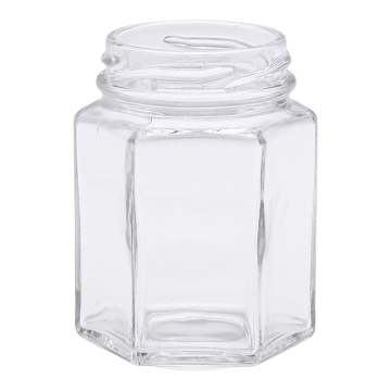 Pot verre hexagonal 125g to48 - conditionnement miel et confitures