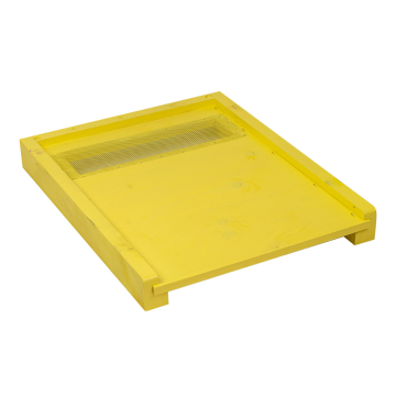 Plateau de ruche 10 cadres aération arrière jaune ruchéco