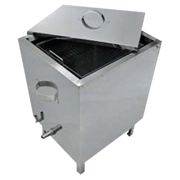 Chaudière à cire double paroi en inox avec brûleur à gaz