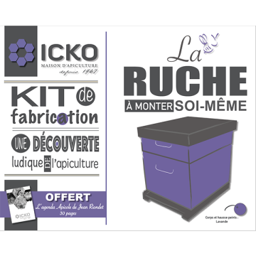 Ruche Dadant 10 cadres Ruchéco lavande - en kit
