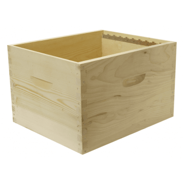 Corps de ruche Dadant 10 cadres en épicéa à tenons avec crémaillères