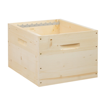 Corps de ruche Dadant 10 cadres mi-bois avec crémaillères - Ruchéco