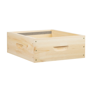 Hausse mi-bois dadant 9 cadres ruchéco avec bandes lisses